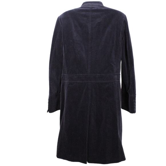 Vintage KORS Michael Kors Purple Velvet Military Midi Coat Double Breasted Italy - Picture 2 of 10